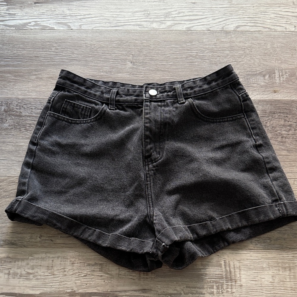 SHEIN Black Denim Jean Shorts